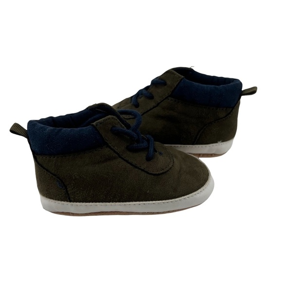 Old Navy Baby Green Blue Crib Slip On Sneakers Size 6-12 Months - Picture 1 of 7